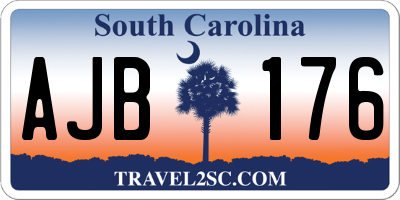 SC license plate AJB176