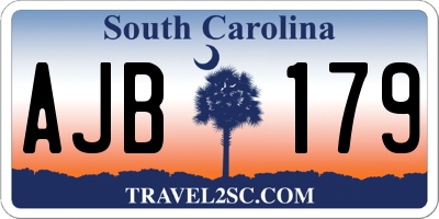 SC license plate AJB179