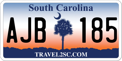 SC license plate AJB185