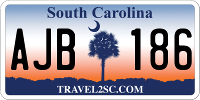 SC license plate AJB186