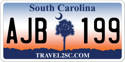 SC license plate AJB199