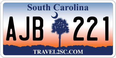 SC license plate AJB221