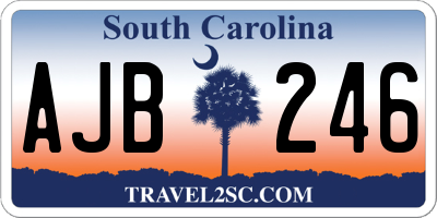 SC license plate AJB246