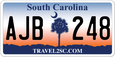 SC license plate AJB248