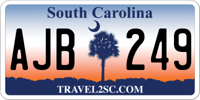 SC license plate AJB249