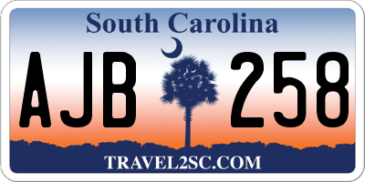 SC license plate AJB258
