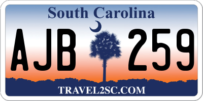 SC license plate AJB259
