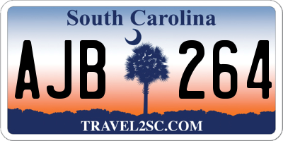 SC license plate AJB264