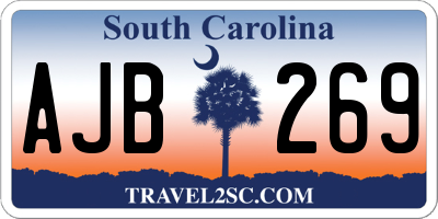 SC license plate AJB269