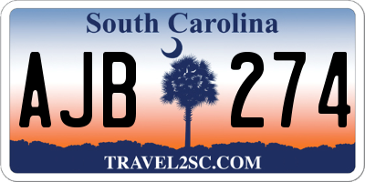 SC license plate AJB274