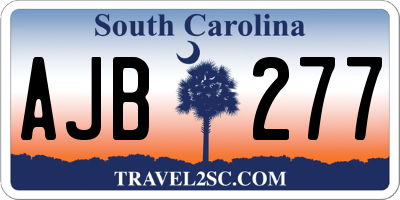 SC license plate AJB277