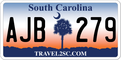 SC license plate AJB279