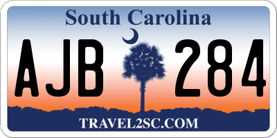SC license plate AJB284