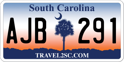 SC license plate AJB291