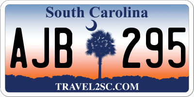 SC license plate AJB295