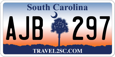 SC license plate AJB297