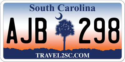 SC license plate AJB298