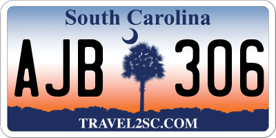 SC license plate AJB306