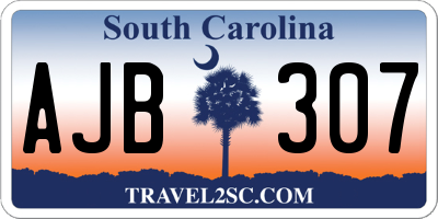 SC license plate AJB307