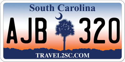 SC license plate AJB320