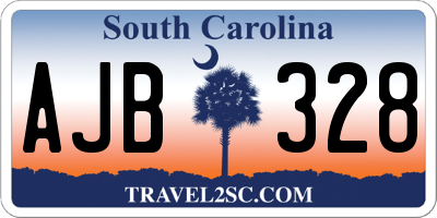 SC license plate AJB328