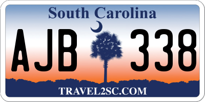 SC license plate AJB338