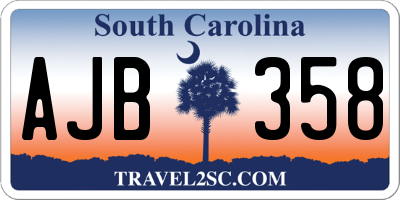 SC license plate AJB358