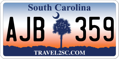 SC license plate AJB359