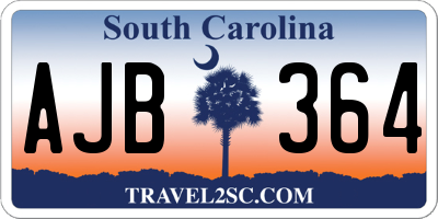 SC license plate AJB364