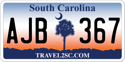 SC license plate AJB367