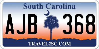 SC license plate AJB368