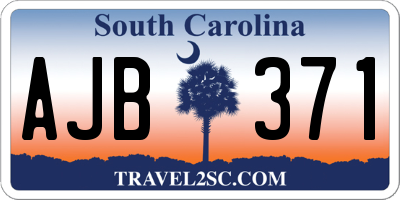 SC license plate AJB371