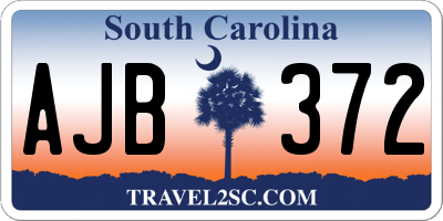 SC license plate AJB372