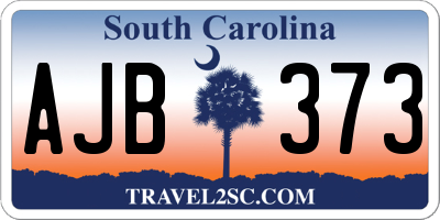 SC license plate AJB373