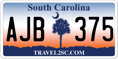 SC license plate AJB375