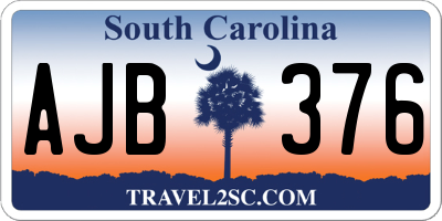SC license plate AJB376
