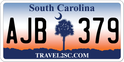 SC license plate AJB379