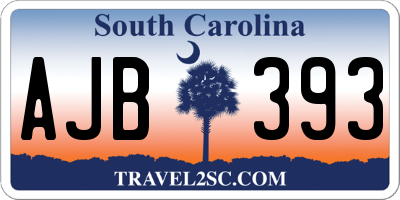 SC license plate AJB393