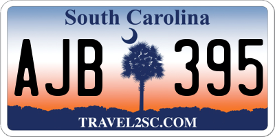 SC license plate AJB395