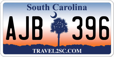 SC license plate AJB396