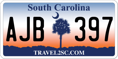 SC license plate AJB397