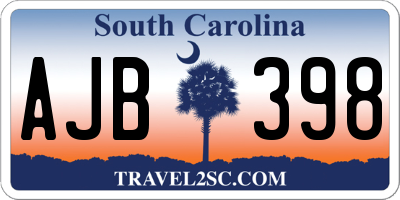 SC license plate AJB398