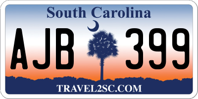 SC license plate AJB399