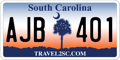 SC license plate AJB401