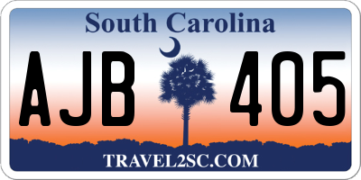 SC license plate AJB405