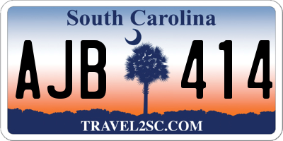 SC license plate AJB414