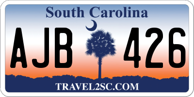 SC license plate AJB426