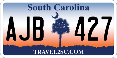 SC license plate AJB427