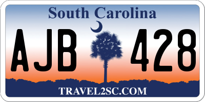 SC license plate AJB428