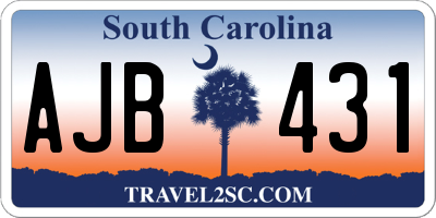 SC license plate AJB431